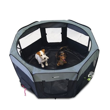 Parque plegable de loneta para perros Ibañez