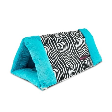 Cama túnel Cebra azul y negra