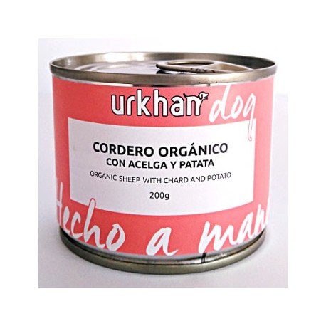 Urkhan Bio Latas de comida húmeda de cordero y acelga