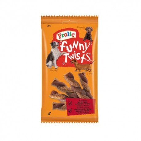 Frolic Twist Barritas de buey y queso para perros