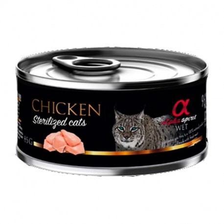 Alpha Spirit Comida Húmeda de pollo para gatos esterilizados