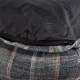 Detalle de la cremallera sofa grey plaid