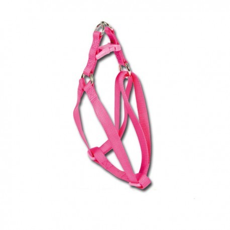 Arnés para perros Basic de nylon fucsia