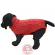 Jersey de lana cordelux rojo para perros