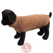 Jersey de lana marrón para perros